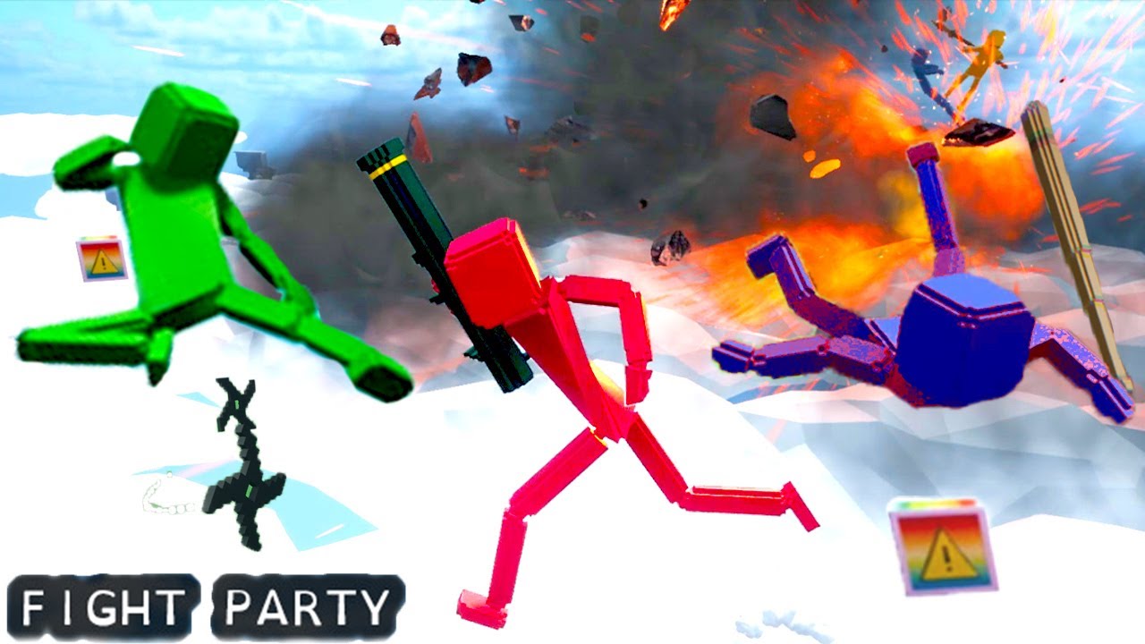 【2人実況】大爆笑だらけのハチャメチャ武器で戦うパーティーゲーム「 Fight Party 」