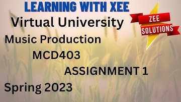 MCD403 Assingment 1 Spring 2023 virtual University of Pakistan