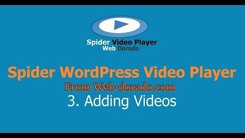 WordPress video plugin Adding Videos