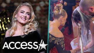 Adele Signs A Bride’s Wedding Dress While Singing