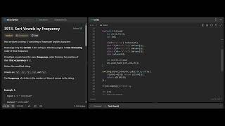 LeetCode 3913. Sort Vowels by Frequency | Weekly Contest 499