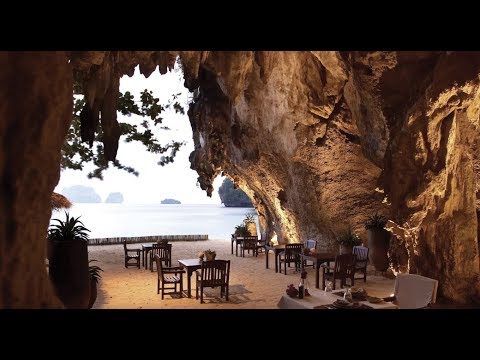 Cave Restaurant in Krabi Thailand at Phra nang Cave Beach