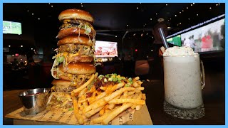 BIG BURGER BATTLE!  Public House’s “Do It In Public” Quadruple Double Cheeseburger Challenge!