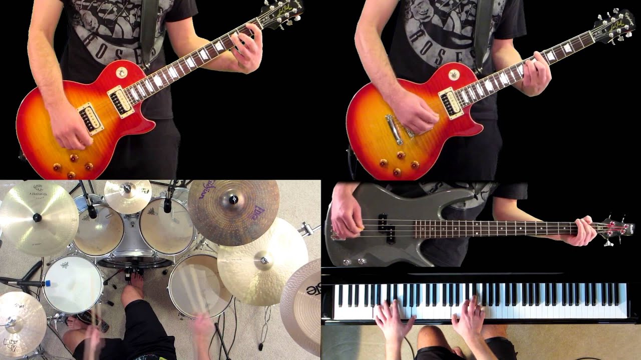 Estranged Guns N' Roses Guitar Bass Piano Drum Cover YouTube