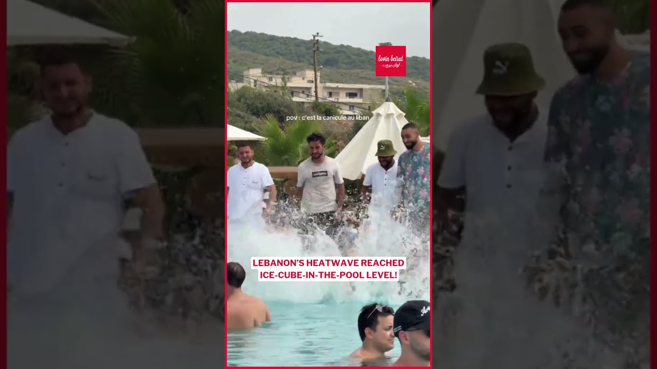 When the heat hits Lebanon, even the pool gets iced! 🧊