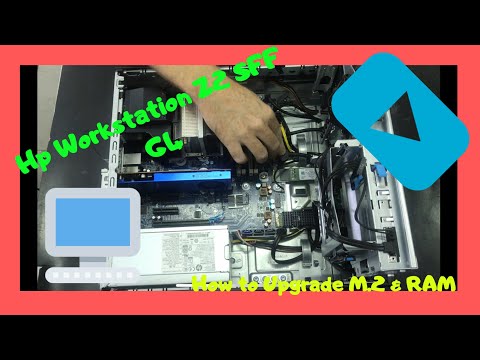 How to upgrade M.2 Pcie Nvme SSD RAM Hp Workstation Z2 SFF G4 Disassembly