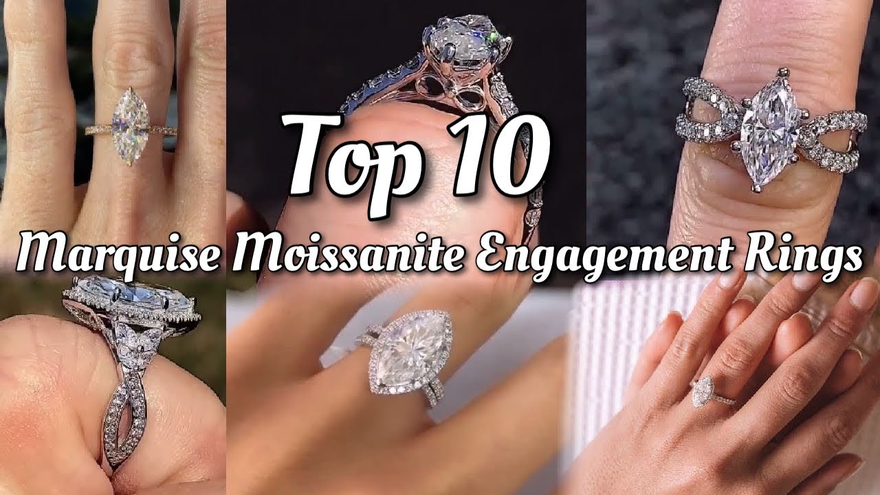 Top 10: Marquise Moissanite Engagement Rings! + links to purchase!