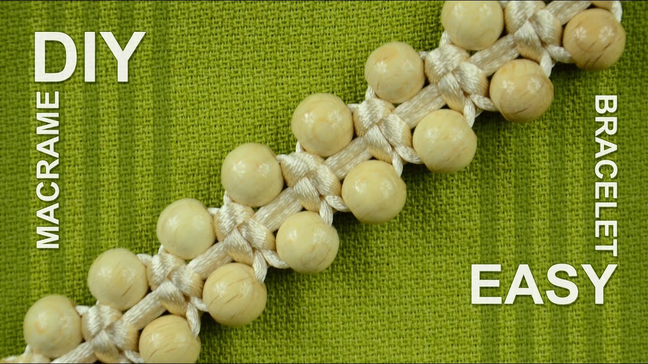 embroidery floss DIY Arm Candy / Square Knot Beaded Stackable Bracelet