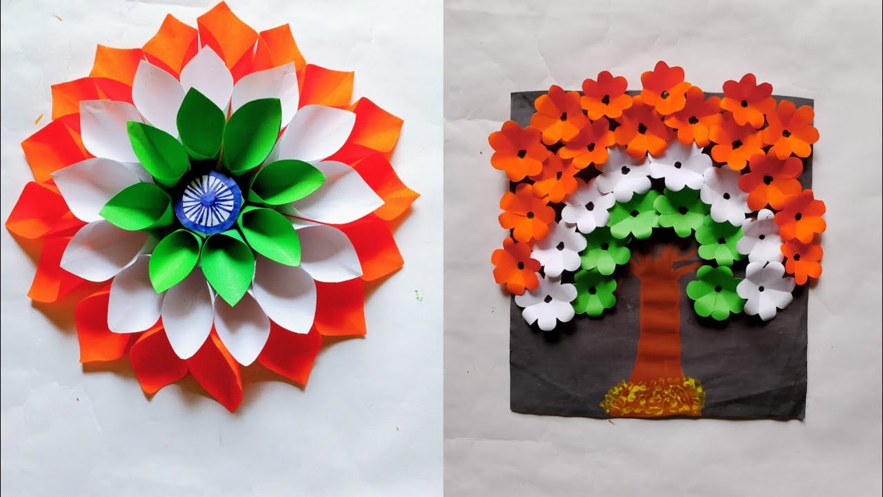 2 Beautiful Independence Day Crafts Ideas💫//Independence Day wreath