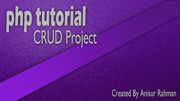 PHP Tutorial - CRUD Project (navigation bar) #2