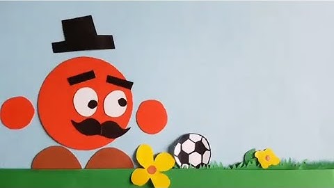 Stopmotion cut -out Animation ( Playing With Scissors ) #paperanimation