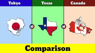 Texas vs Tokyo vs Canada | Canada vs Tokyo vs Texas | Comparison | Data Duck