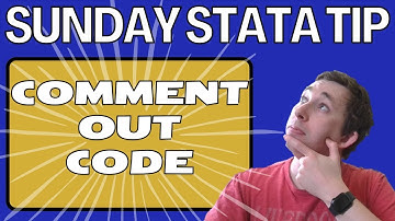 Comment out Stata Code in 2 Minutes
