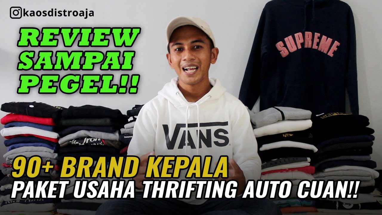 PAKET CUAN!! REVIEW 90 LEBIH BRAND KEPALA (GRADE A) CREWNECK & HOODIE SECOND (BEKAS) HASIL THRIFTING
