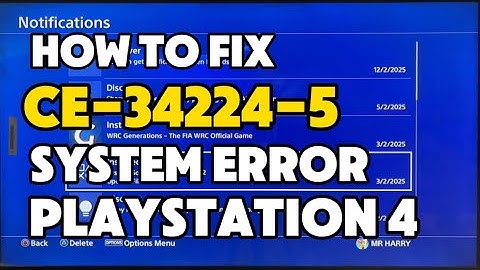 How To Fix PS4 CE-34224-5  A System Error has occurred