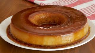 Flan de dulce de leche.