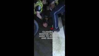 4 police officers hurt, 13 arrested in pro-Palestinian protest in Boston