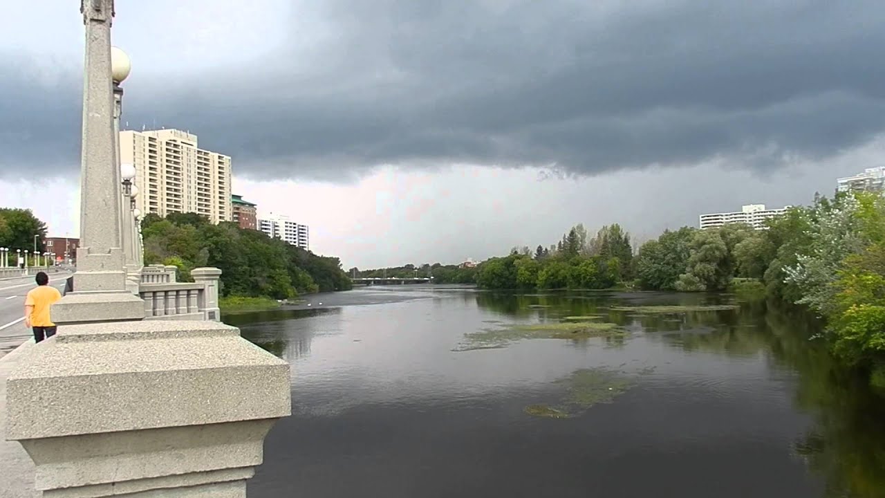 Storm Builds over Rideau River Ottawa YouTube