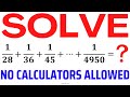 Can You Solve This Number Series? | No Calculators Allowed