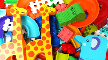 Satisfying Building Blocks Marble Run Everyone loves these giraffe and elephant block coasters!