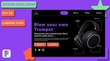 Daily UI Design Challenge / Day 03 / Landing Page #figmatutorial #figma #landingpage #dailyui