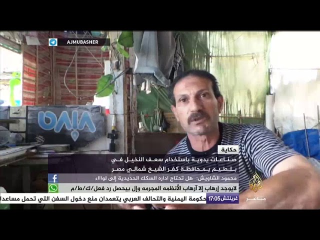 حكاية .. صناعات يدوية باستخدام سعف االنخيل شمالي مصر