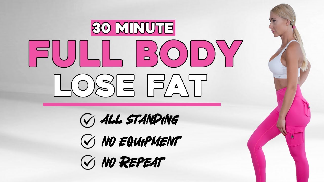 30 MIN FULL BODY FAT BURN HIIT No Jumping Ab, Core, Arm, Back, Leg ...