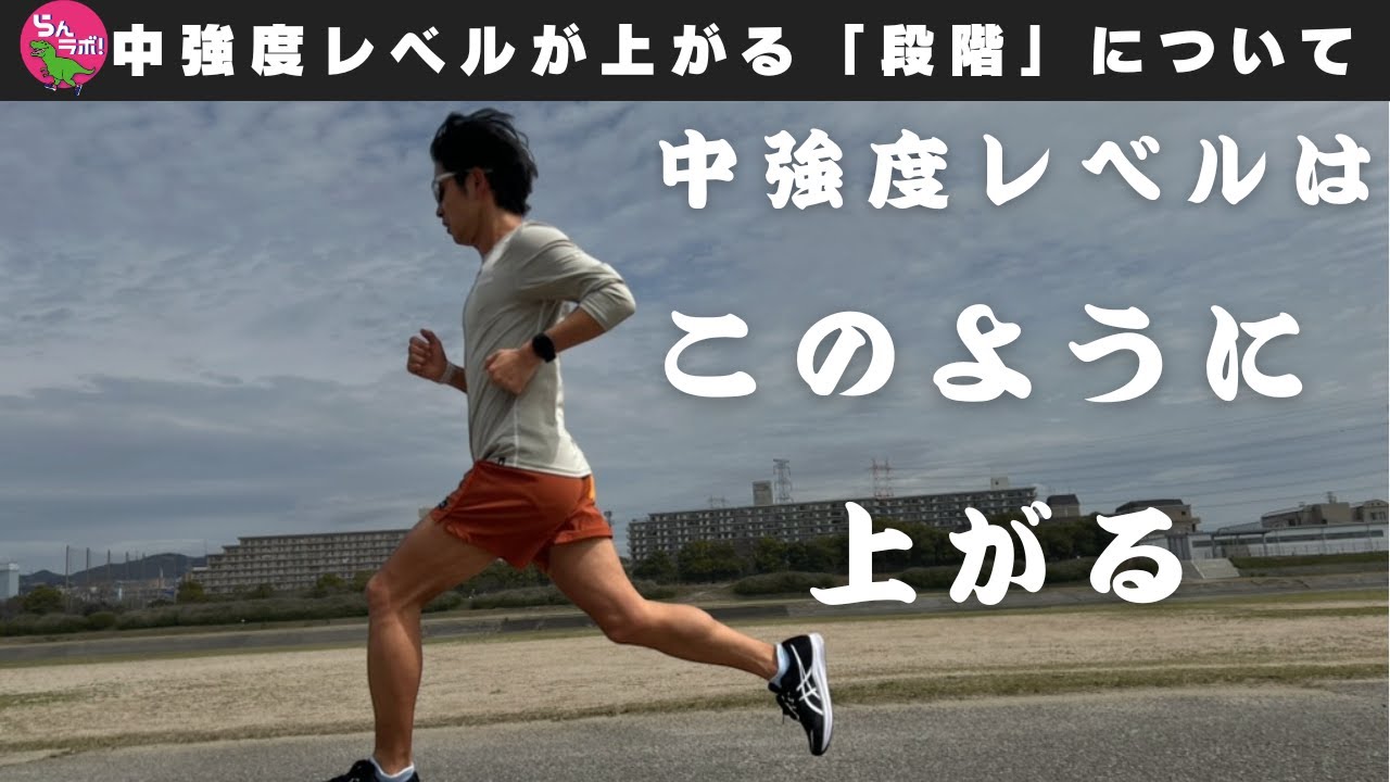 中強度走のレベルの上がり方の「段階」について話をします
