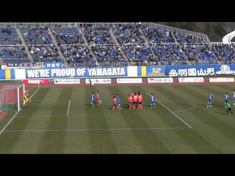 2014.4.5　ホーム愛媛戦での宮阪のゴール(モンテディオ1得点目)