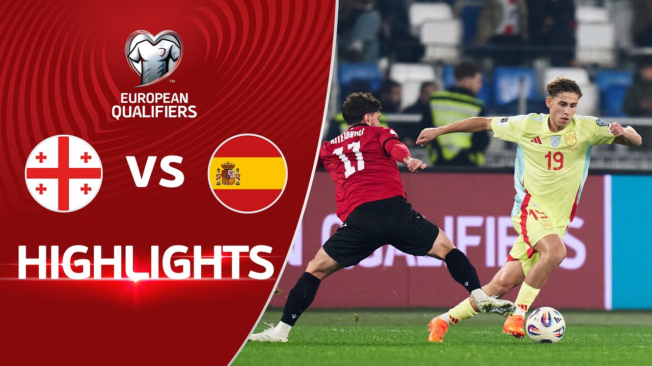 [Highlight] World Cup 2026 European Qualifiers : Georgia vs Spain (16-11-68)