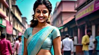 [4K] Smiling Face Indian Model ON THE STREET  CUTOUT | AI LOOKBOOK