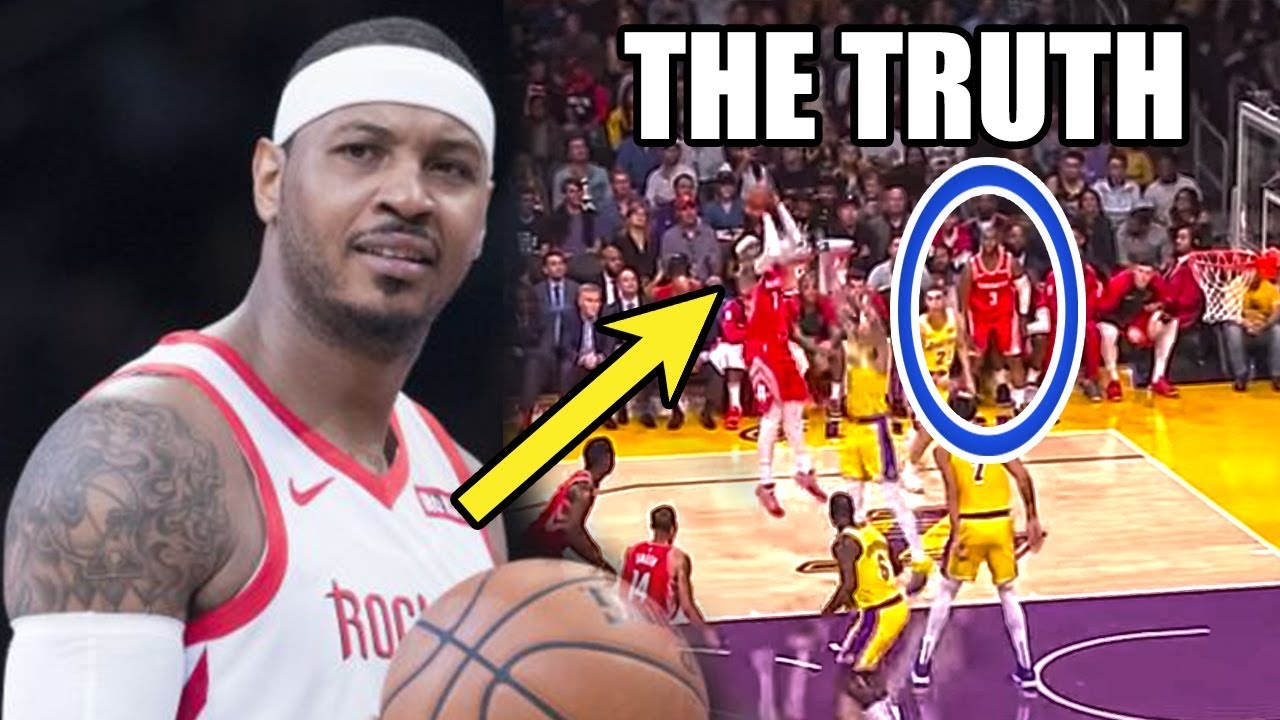 Carmelo Anthony Says He Doesn't Understand Why The Rockets Didn't Want Him Anymore