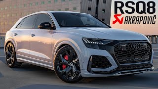 2021 AUDI RSQ8 WITH AKRAPOVIC EXHAUST - WAY LOUDER! NO SOFTLIMITER - V8TT SUV-BEAST IN DETAIL