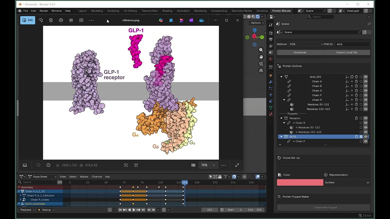 ProteinBlender basic animation tutorial