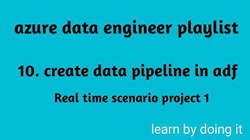 Azure Data Factory | Real time based project | create data pipeline