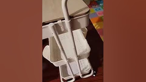 DTK 3 Tier Utility Rolling Cart with Cover Board, Rolling Storage Cart with Handle and Locking Wheel