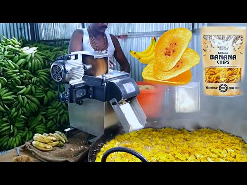 দেশি পদ্ধতিতে কাচা কলার পাপড় কিভাবে তৈরি হয় দেখুন, amazing street food banana chips