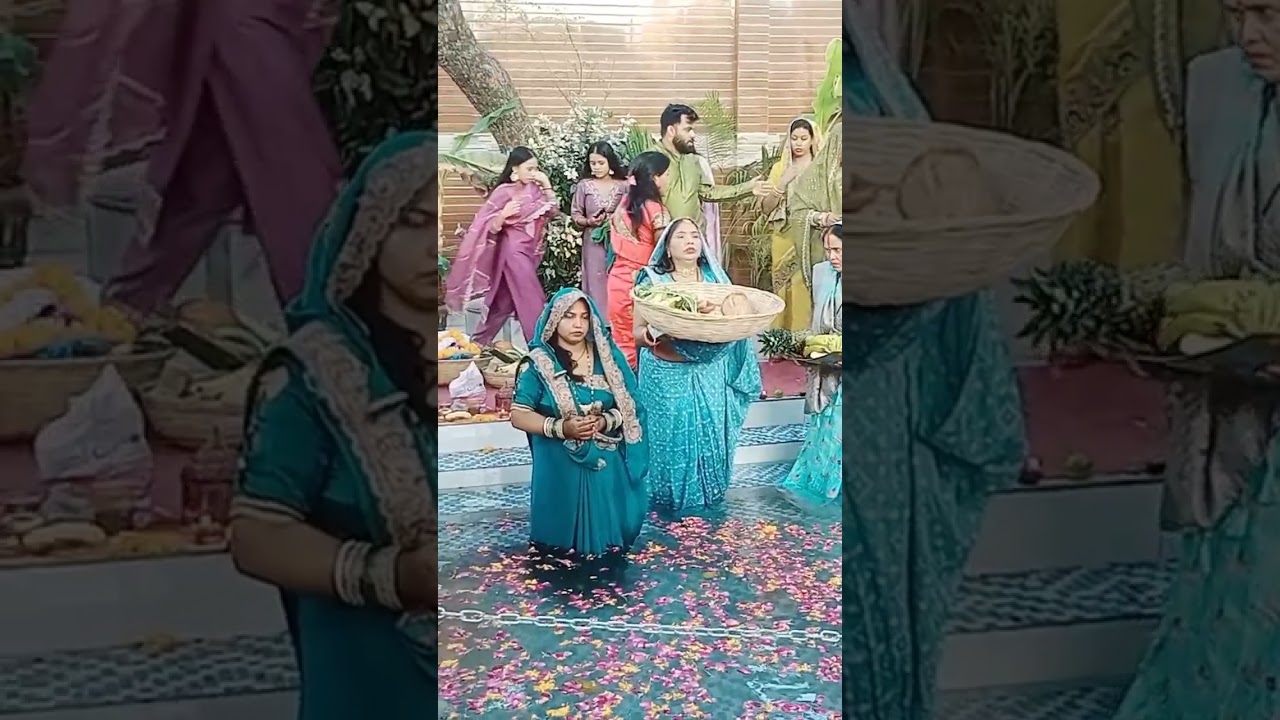 ghuti bhar dhoti bhijen🙏🏻 जय छठी मैया 🙏🏻 #viralvideo #trending #youtubeshorts #foryou #chhathpuja #