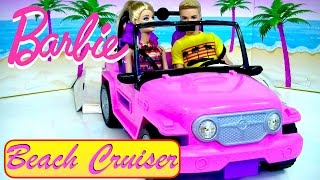 Barbie Beach Cruiser Vehicle with Barbie and Ken Dolls - Kids' Toys