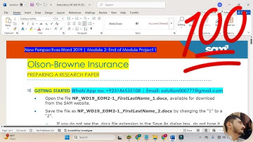 New Perspectives Word 2019 | Module 2: End of Module Project 1 #OlsonBrowneInsurance