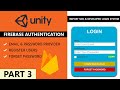 Unity login system with firebase authentication  import  implement firebase sdk  part 34