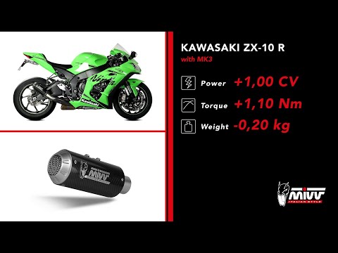 SILENCIEUX CARBONE MIVV MK3 KAWASAKI ZX-10R / RR / SE 2016-2024 vidéo