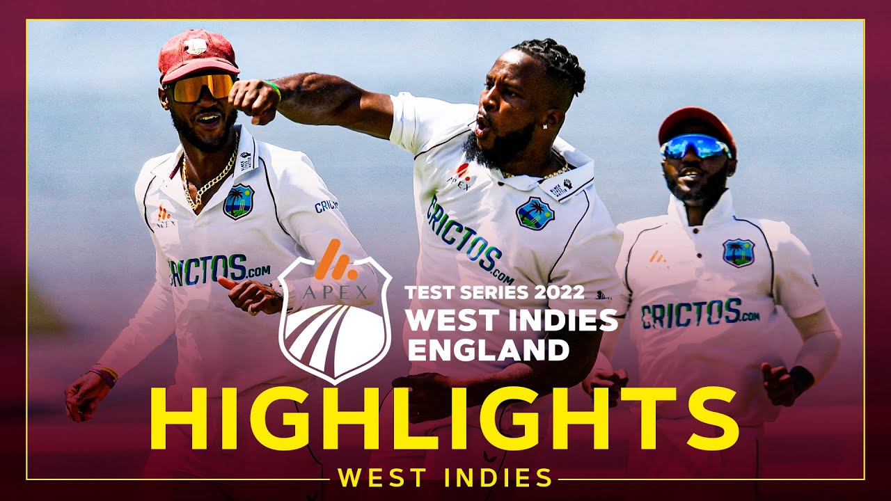 Highlights West Indies v England Engs Tail Fights Back After Collapse 3rd Apex Test Day 1