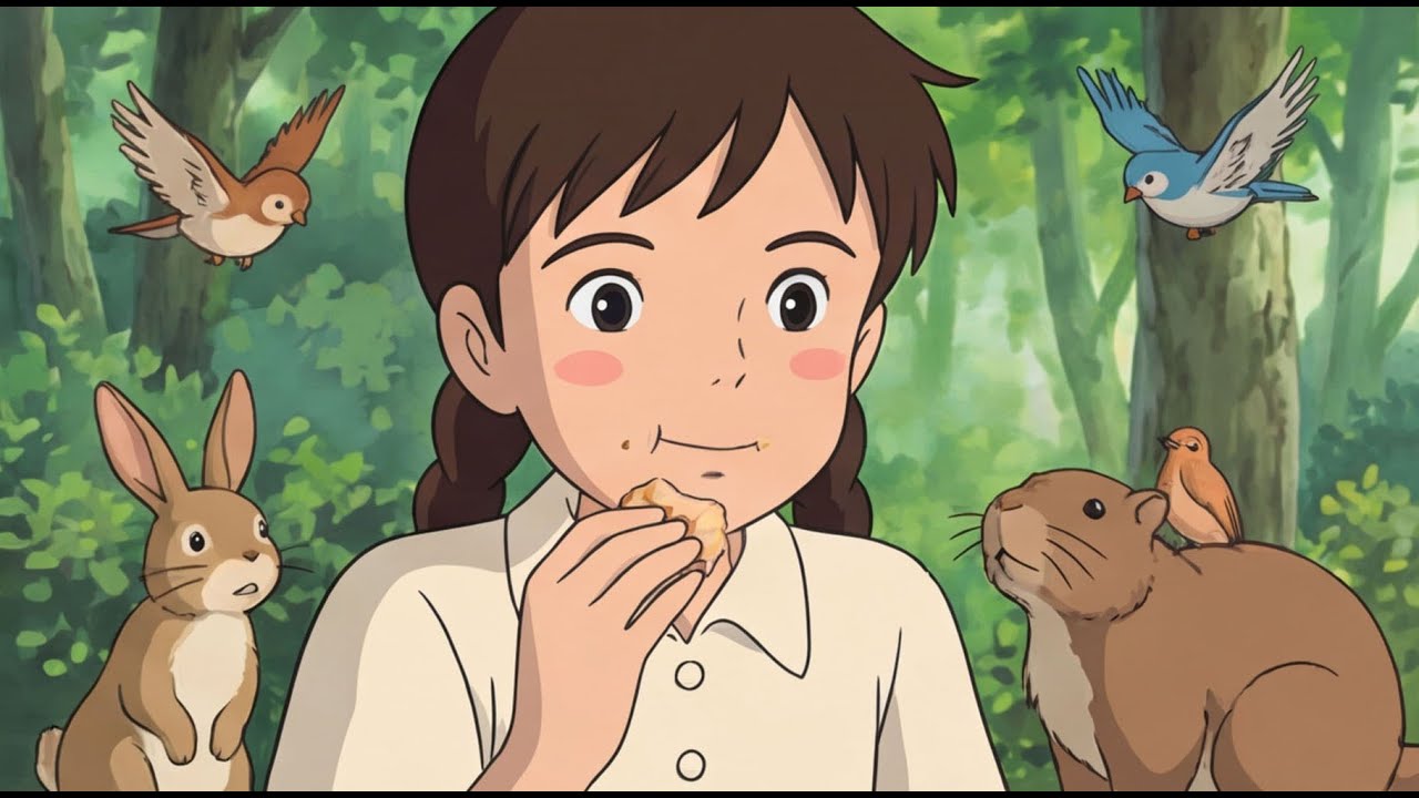 Ghibli Style | Village Girl Picks Roses & Makes Rose Snowflake Crisps 🌹❄️ 宮崎駿風格｜農村女孩摘玫瑰做玫瑰雪花酥 治癒甜點之旅