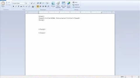 HTML Tutorial 1-The Basics