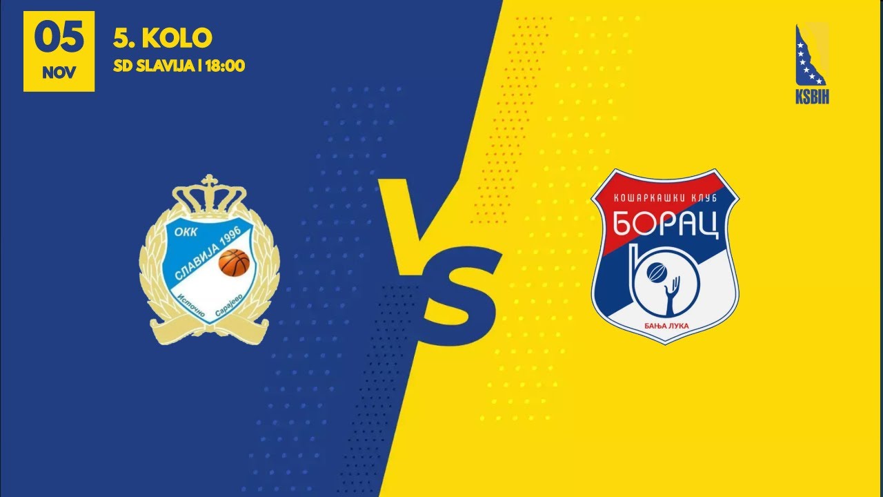 KK Slavija 1996 vs KK Borac WWIN - 5.kolo - KSBIH - 2023/2024