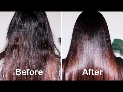 HOW TO GET SMOOTH, SHINY & SILKY HAIR WITH 1 USE | DIY HAIR MASK FOR DAMAGED HAIR