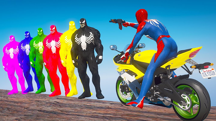 SPIDERMAN vs Red Venom, Pink Venom, Green Venom | GTA 5 Crazy Ragdolls (Jumps & Fails)