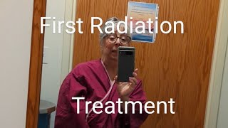 FIRST RADIATION TREATMENT #radiation #breastcancer #invasiveductalcarcinoma