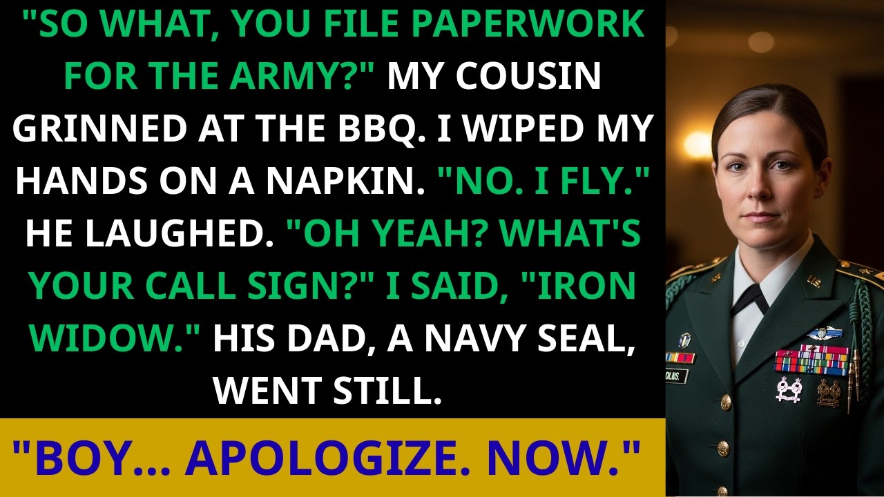 My Cousin Mocked Me at the BBQ — Until His SEAL Dad Said: “Apologize. NOW.”